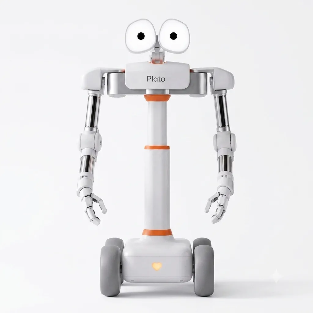 家庭机器人 Plato 全身渲染图